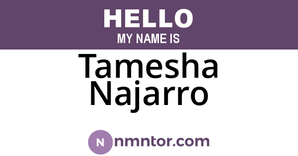 Tamesha Najarro