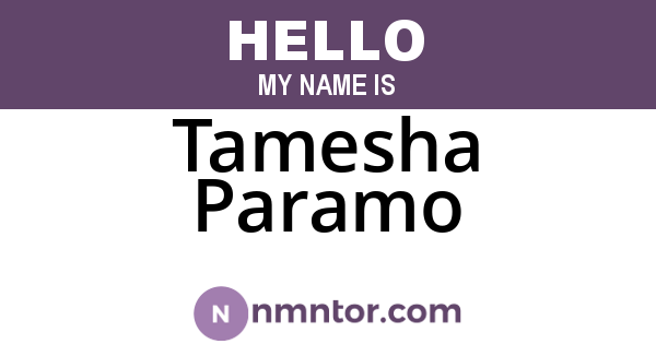 Tamesha Paramo