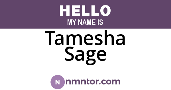 Tamesha Sage