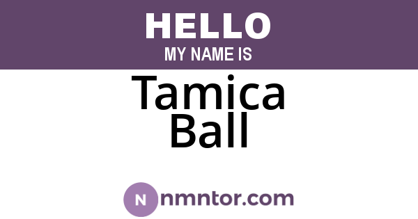 Tamica Ball