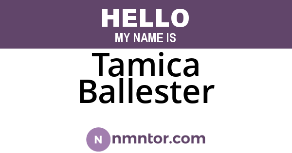 Tamica Ballester