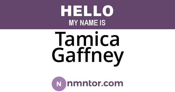 Tamica Gaffney