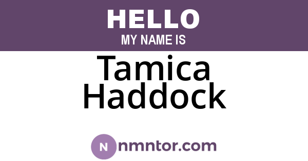 Tamica Haddock