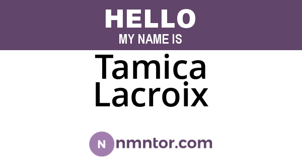 Tamica Lacroix