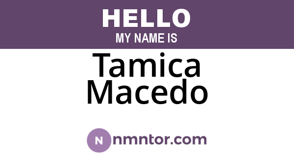 Tamica Macedo