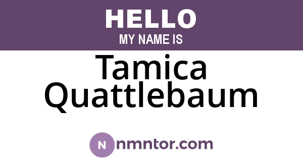 Tamica Quattlebaum