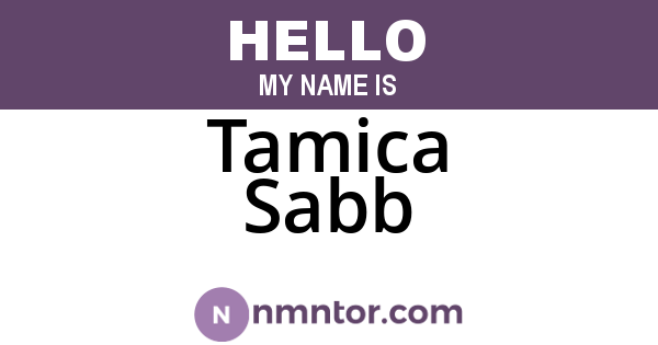 Tamica Sabb