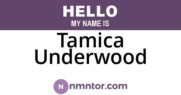 Tamica Underwood