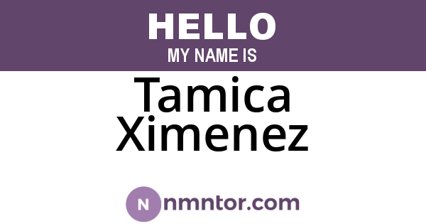 Tamica Ximenez