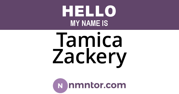 Tamica Zackery