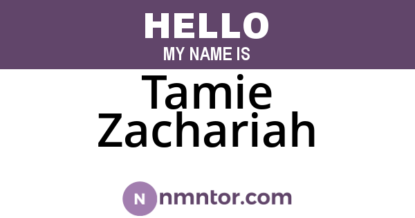 Tamie Zachariah
