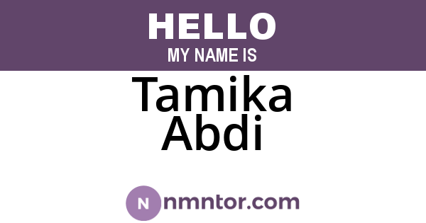 Tamika Abdi
