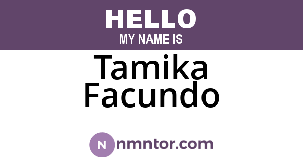 Tamika Facundo