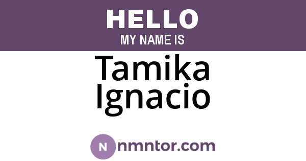 Tamika Ignacio