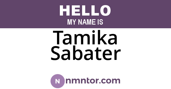 Tamika Sabater