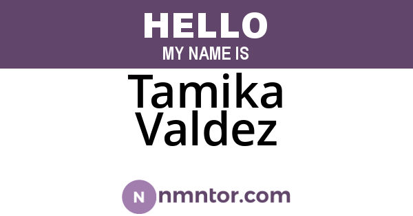 Tamika Valdez