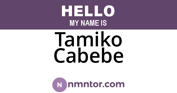 Tamiko Cabebe