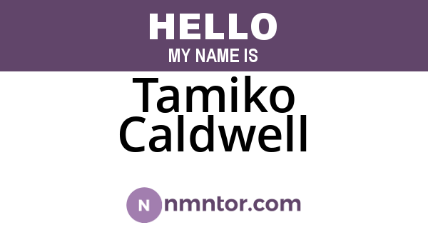 Tamiko Caldwell