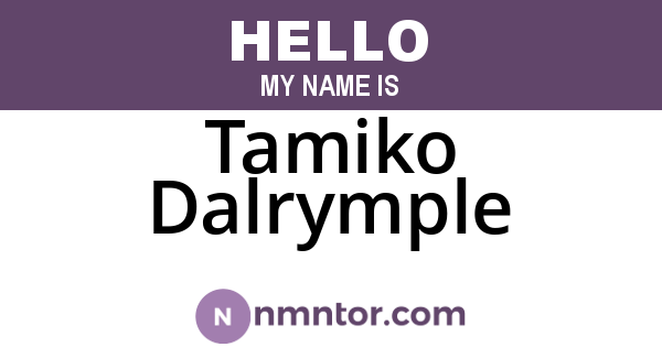 Tamiko Dalrymple