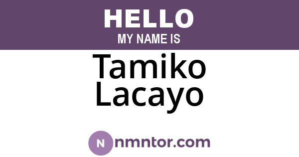 Tamiko Lacayo
