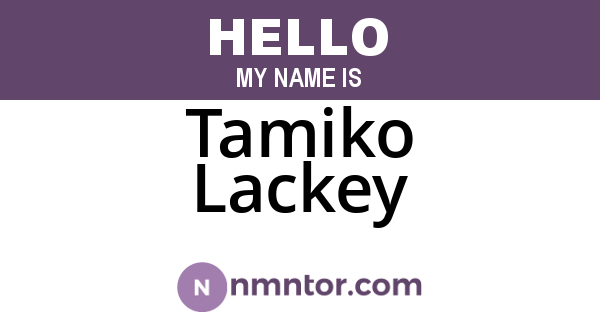 Tamiko Lackey