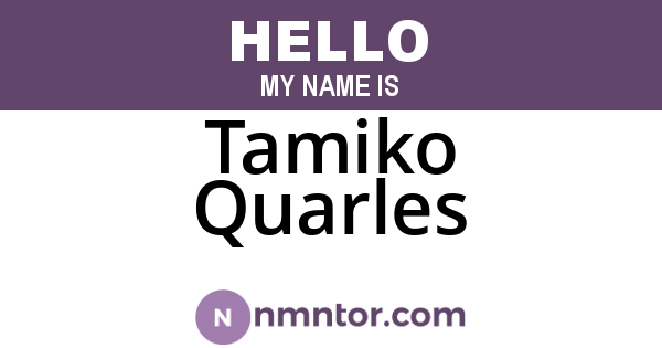Tamiko Quarles