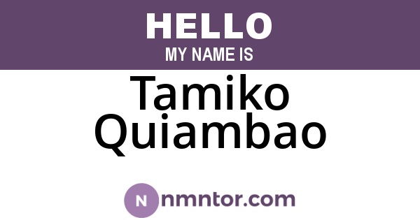 Tamiko Quiambao