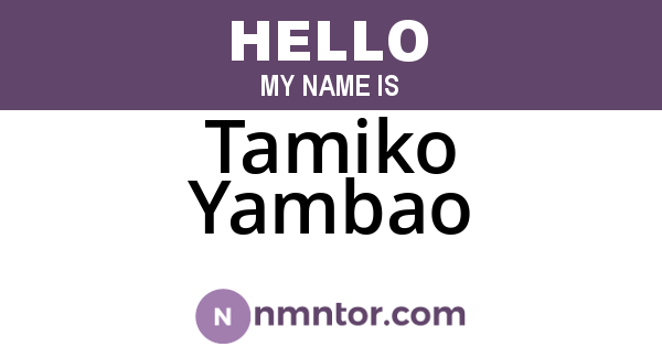 Tamiko Yambao