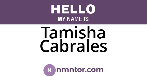 Tamisha Cabrales