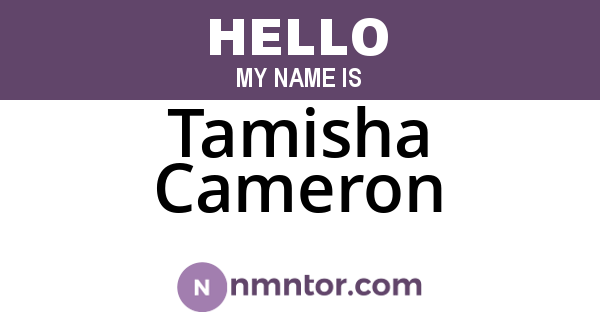 Tamisha Cameron