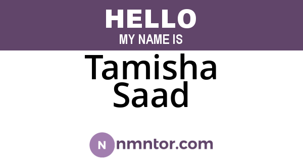 Tamisha Saad