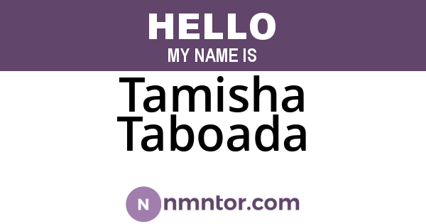 Tamisha Taboada