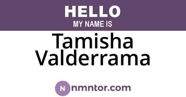 Tamisha Valderrama