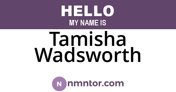 Tamisha Wadsworth