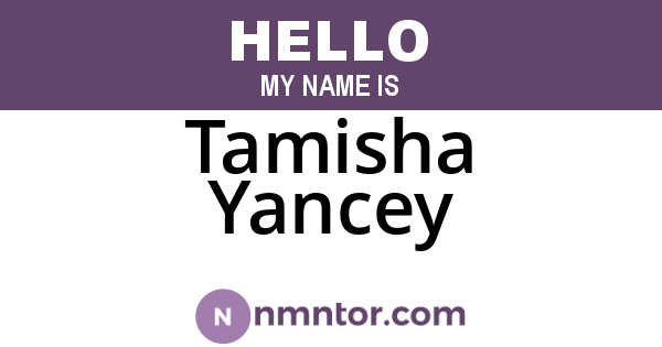 Tamisha Yancey