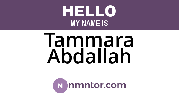 Tammara Abdallah