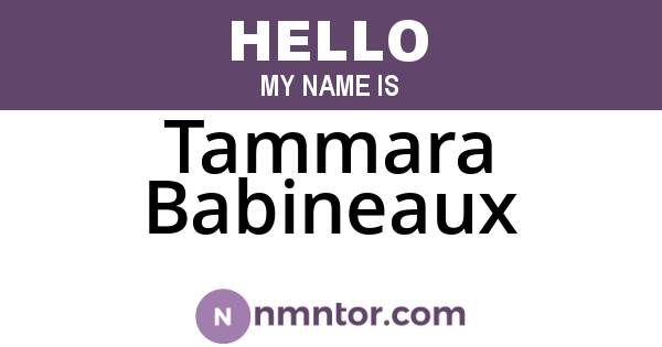 Tammara Babineaux