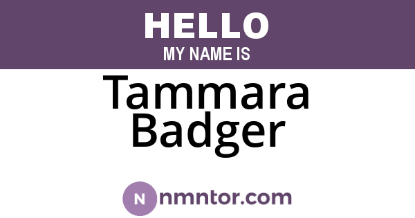 Tammara Badger