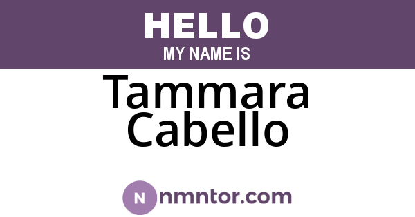 Tammara Cabello