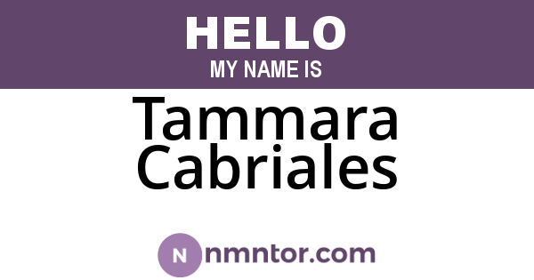 Tammara Cabriales