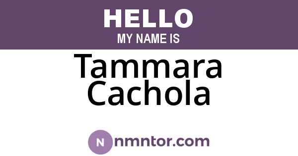 Tammara Cachola