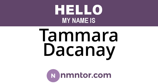 Tammara Dacanay