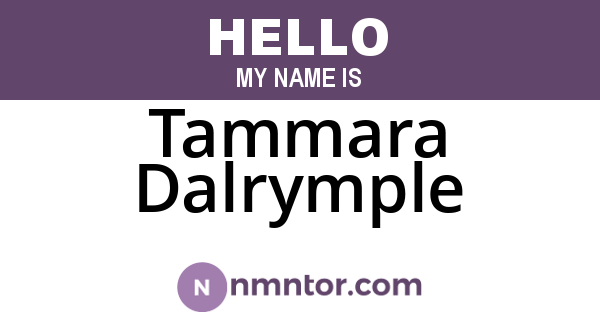 Tammara Dalrymple