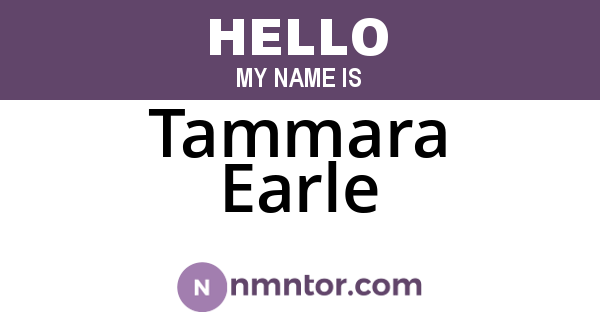Tammara Earle