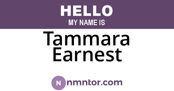 Tammara Earnest