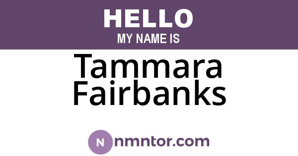 Tammara Fairbanks