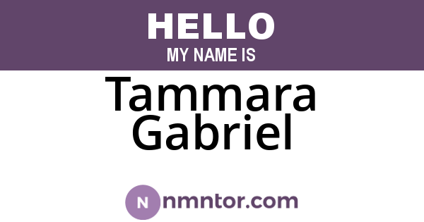 Tammara Gabriel