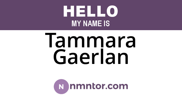 Tammara Gaerlan