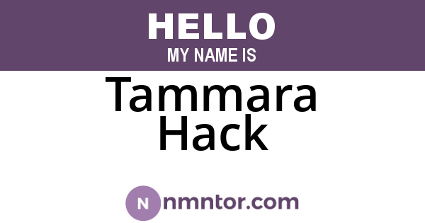 Tammara Hack