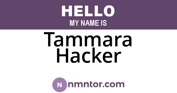 Tammara Hacker